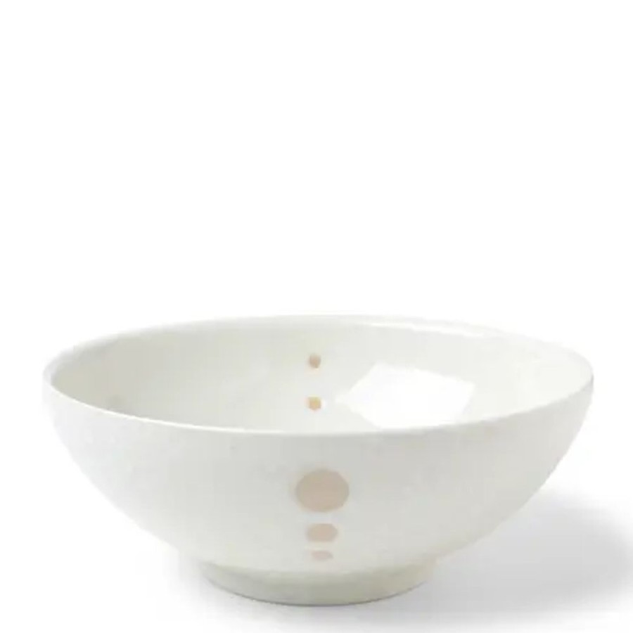 Miya Company Satin White Dots 8-3/8" Bowl | Large Bowls