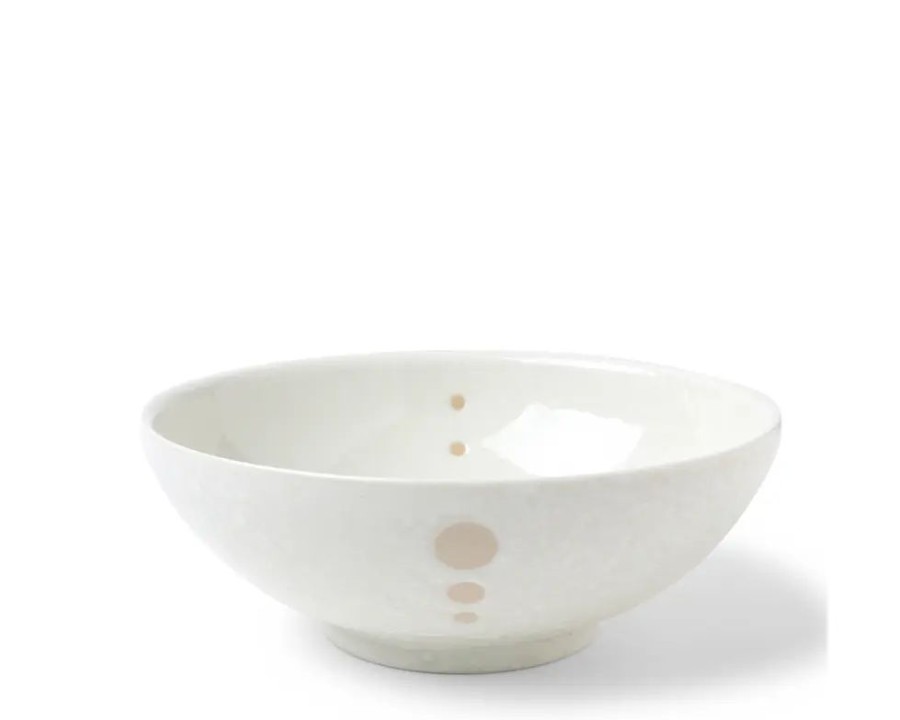 Miya Company Satin White Dots 8-3/8" Bowl | Large Bowls