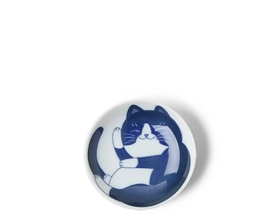 Miya Company Blue Cats 3.75" Sauce Dish | Cats