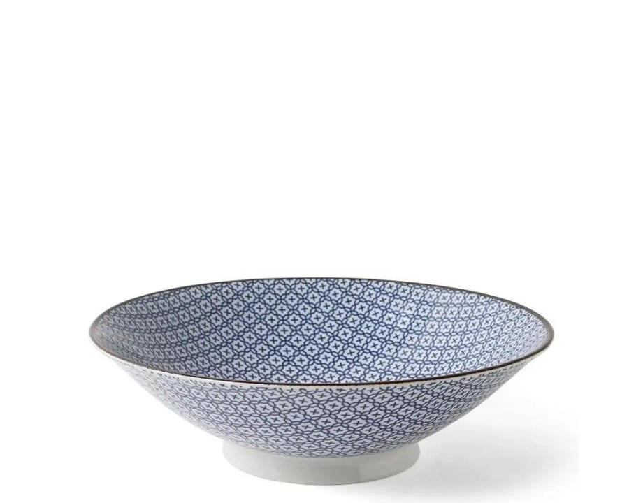 Miya Company Blue & White Mosaic 9.75" Bowl | Serving Bowls & Plates