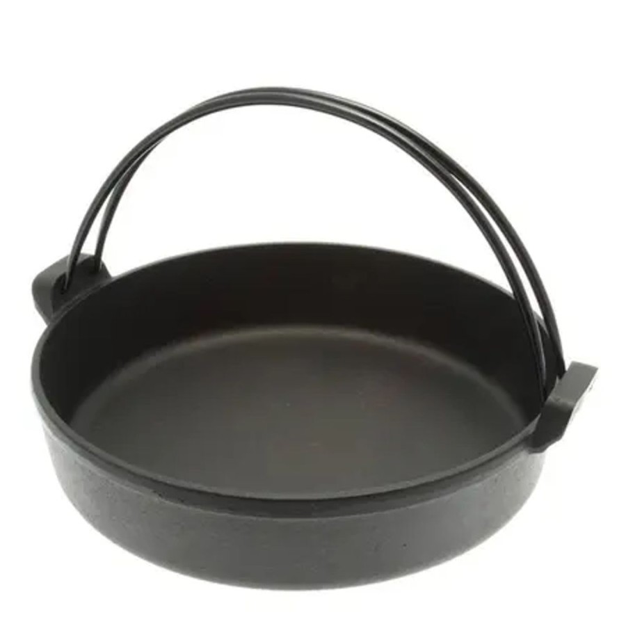 Miya Company Cast Iron Sukiyaki Pan With Handle | Cast Iron