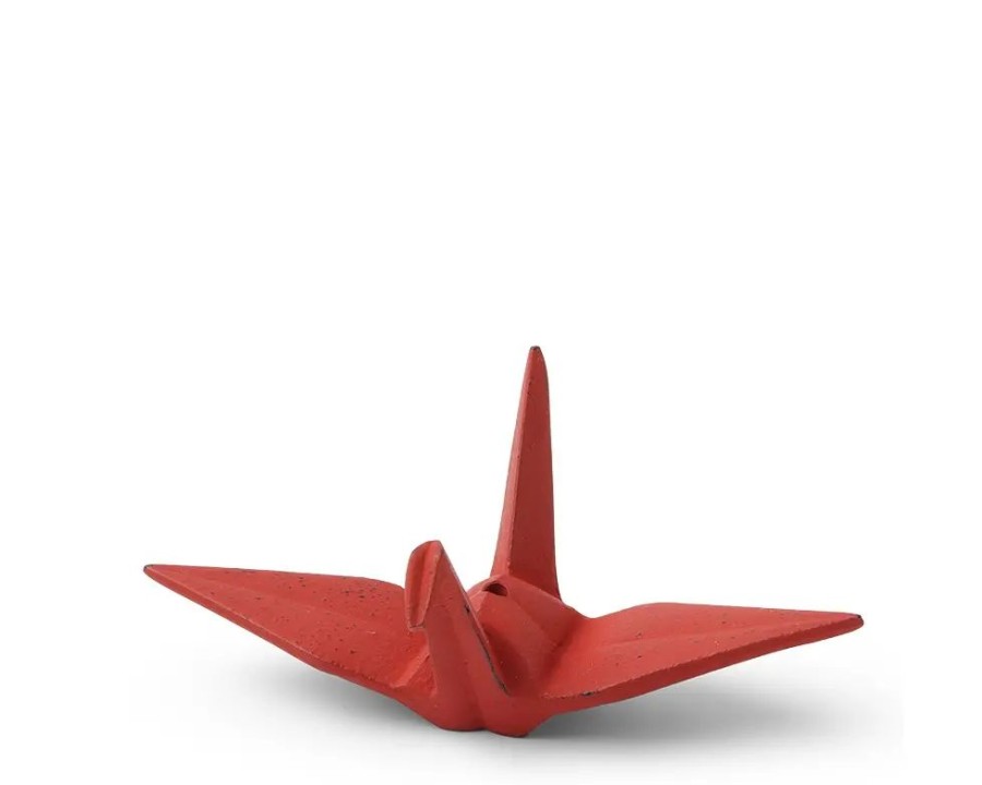 Miya Company Incense Holder Cinnabar Peace Crane | Incense