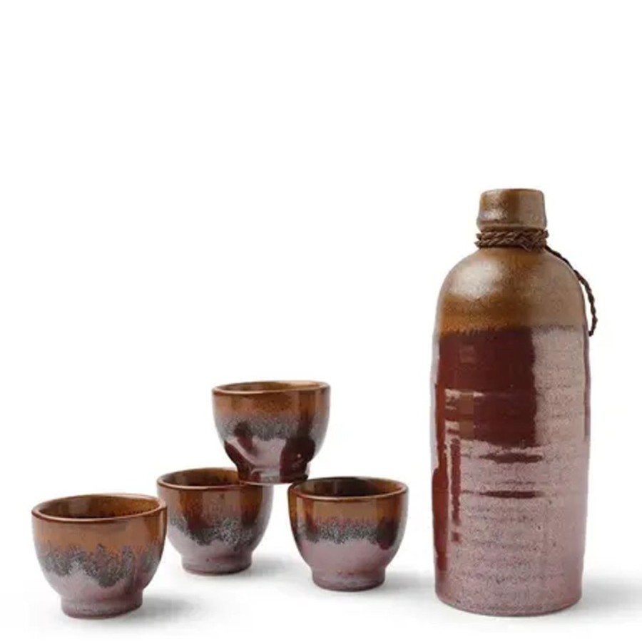 Miya Company Sake Set Tetsuaka Kin Nagashi | Sake Sets