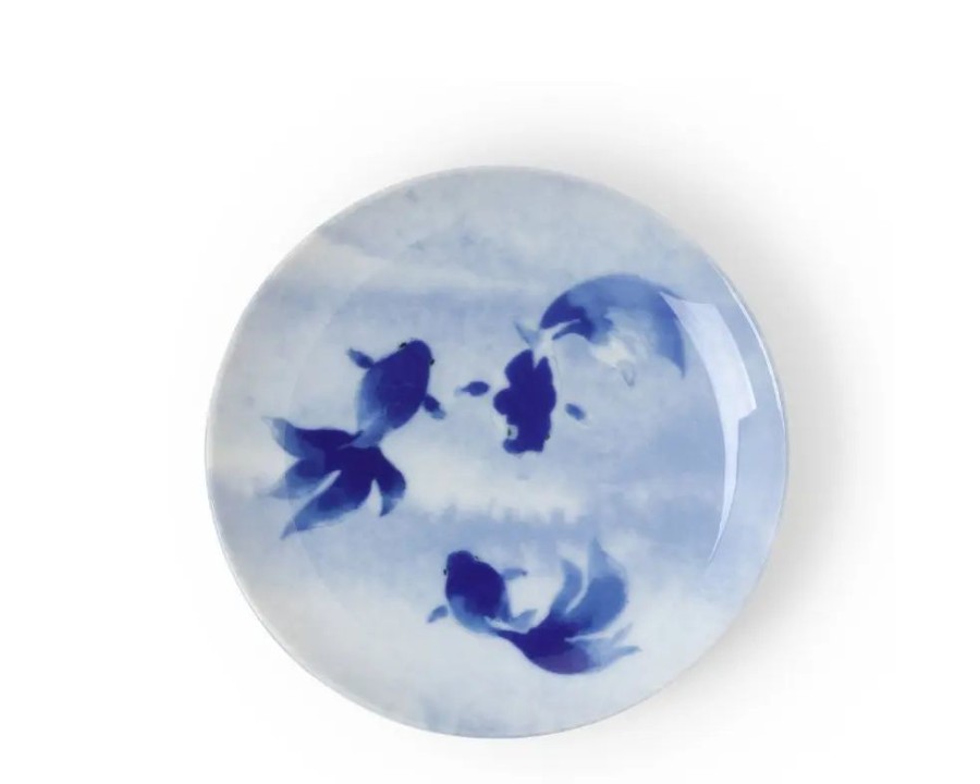 Miya Company Blue Fish Swimming Plate | Plates