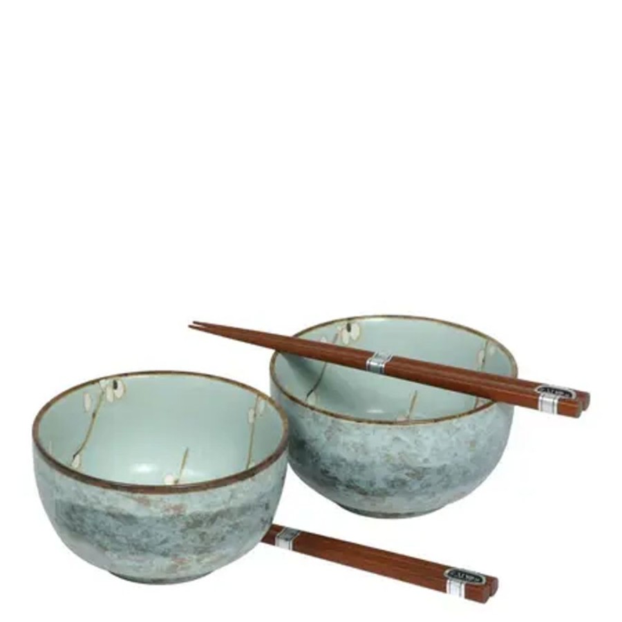 Miya Company Spring Blossoms 5" Bowl For Two Set | Bowl Sets