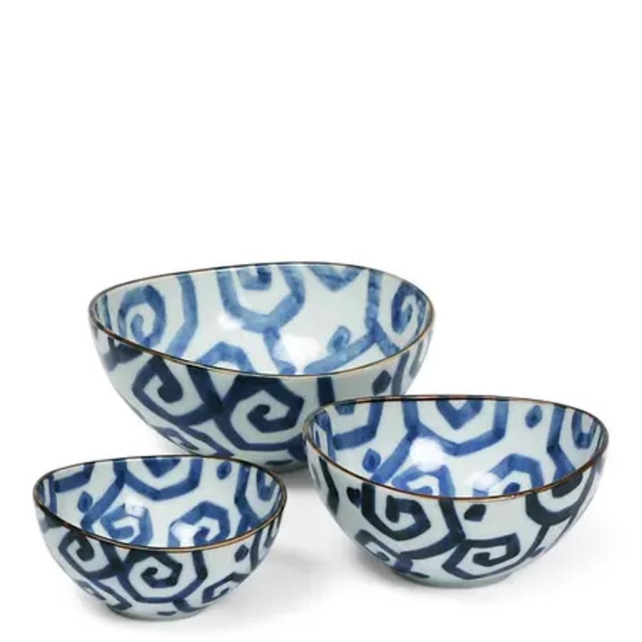 Miya Company Uzu Karakusa Nested Bowl Set | Medium Bowls