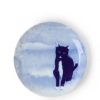 Miya Company Blue Cat Sitting Plate | Plates