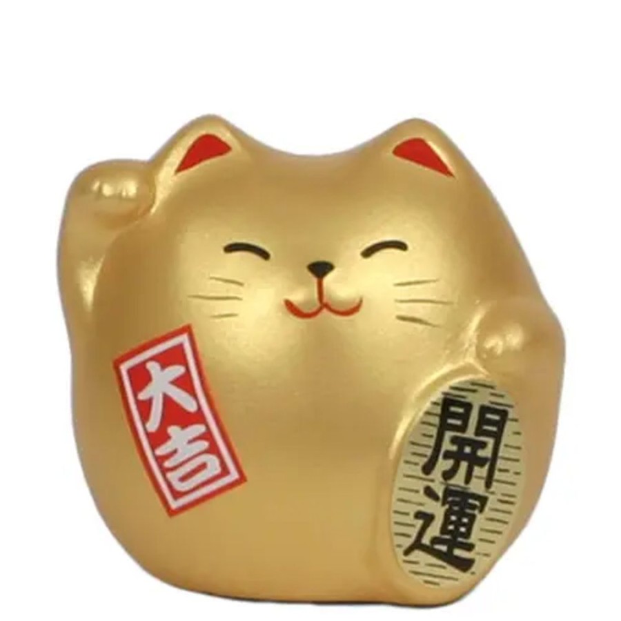 Miya Company Feng Shui Cat 2.25" - Gold | Figurines