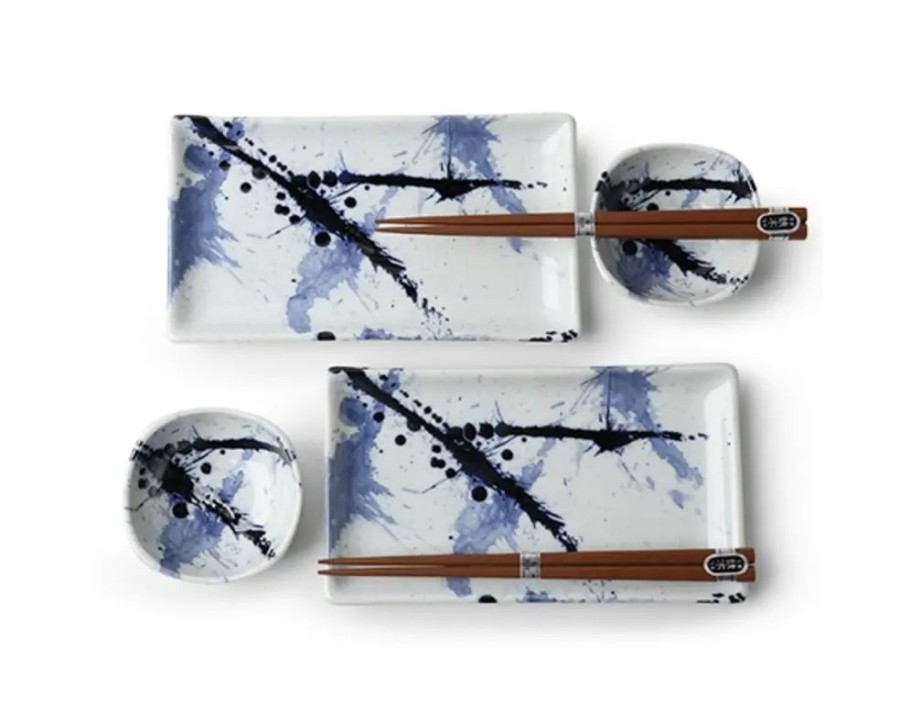 Miya Company Blue Sumi Sushi Set | Plate Sets