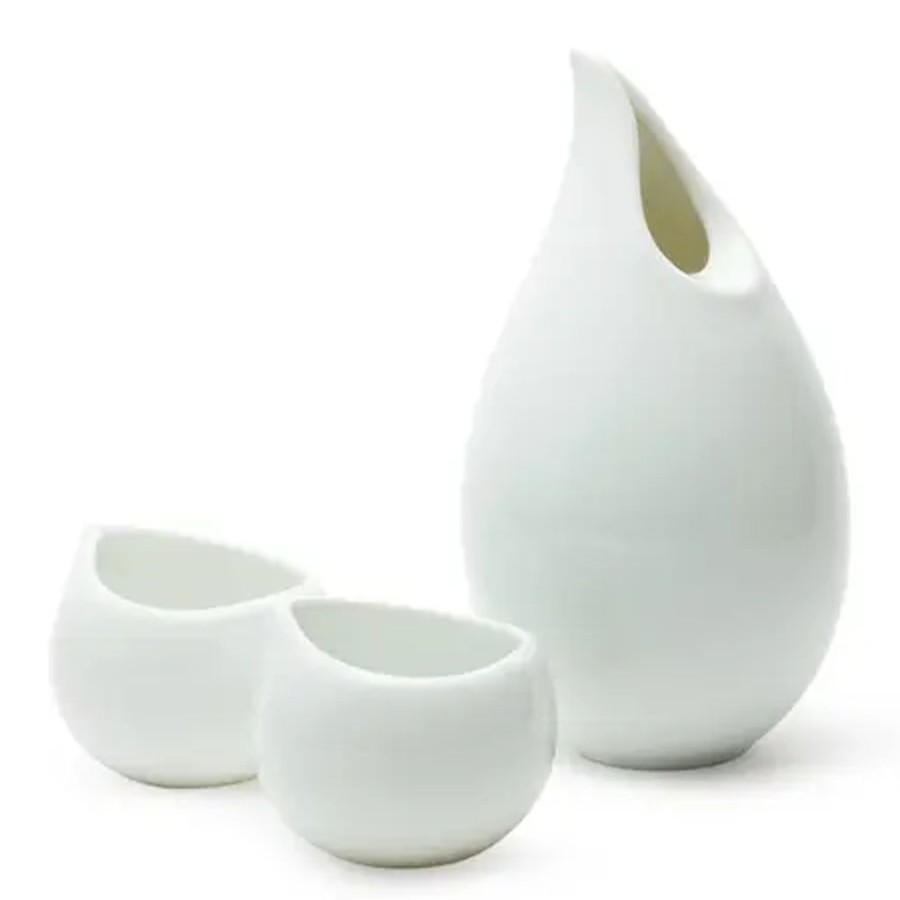 Miya Company Tear Drop White Sake Set | Sake Sets