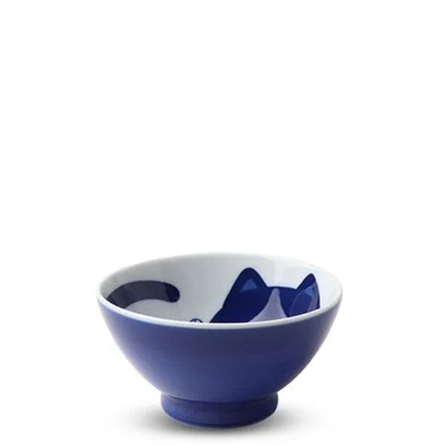 Miya Company Blue Cats 4.5" Rice Bowl | Bowls