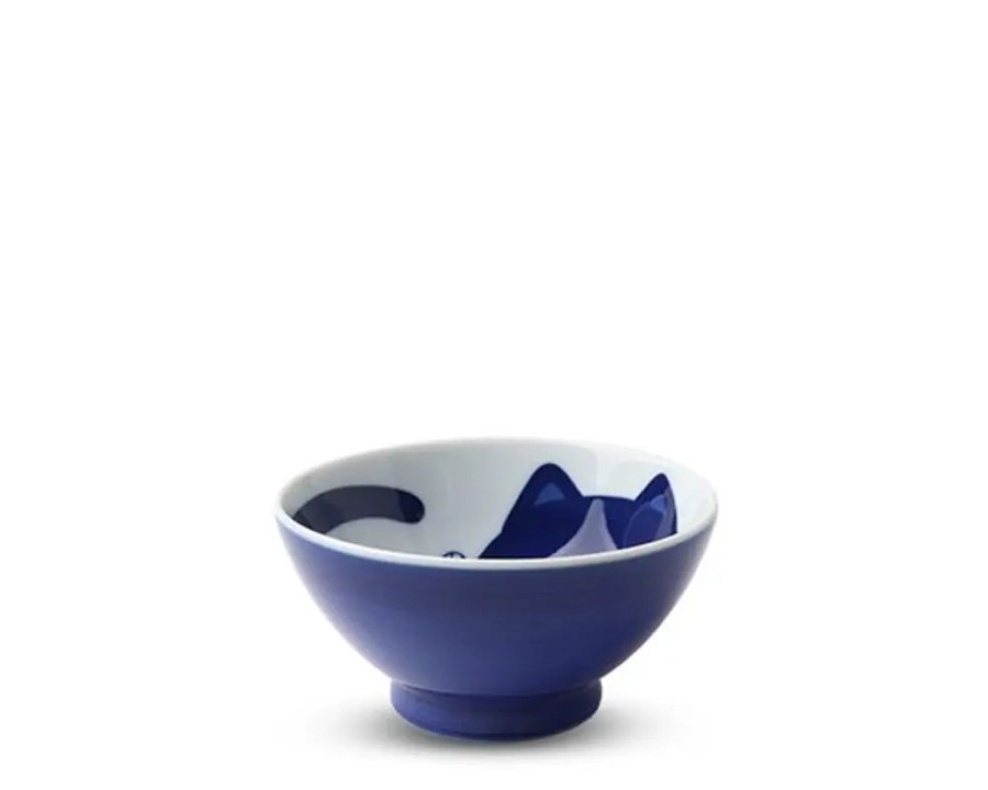 Miya Company Blue Cats 4.5" Rice Bowl | Bowls