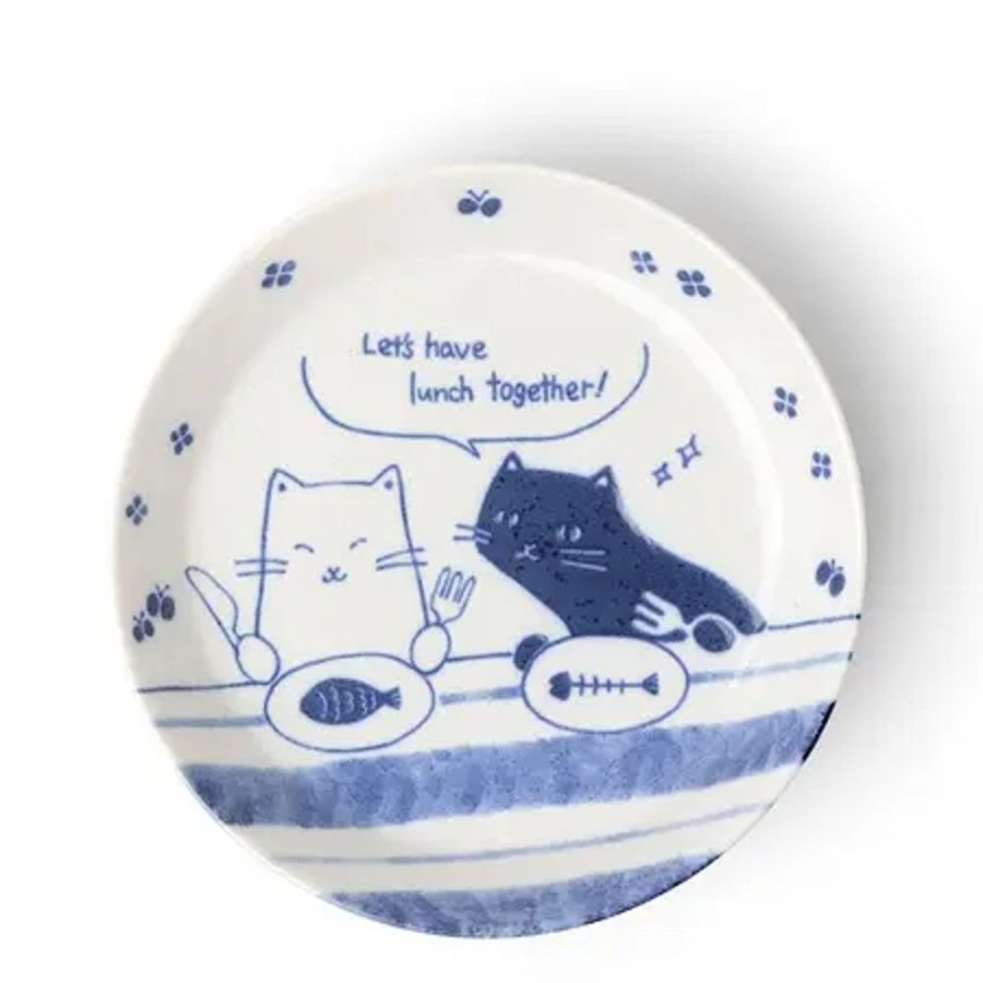 Miya Company Lunch Date Cats 5-1/2" Plate | Plates