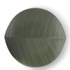 Miya Company Hazara Leaf Plate Green 11.75" | Serving Bowls & Plates