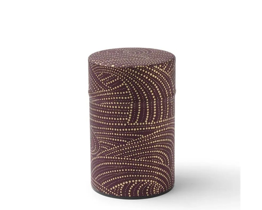 Miya Company Tea Canister Purple/Gold Swirl | Teaware Accessories