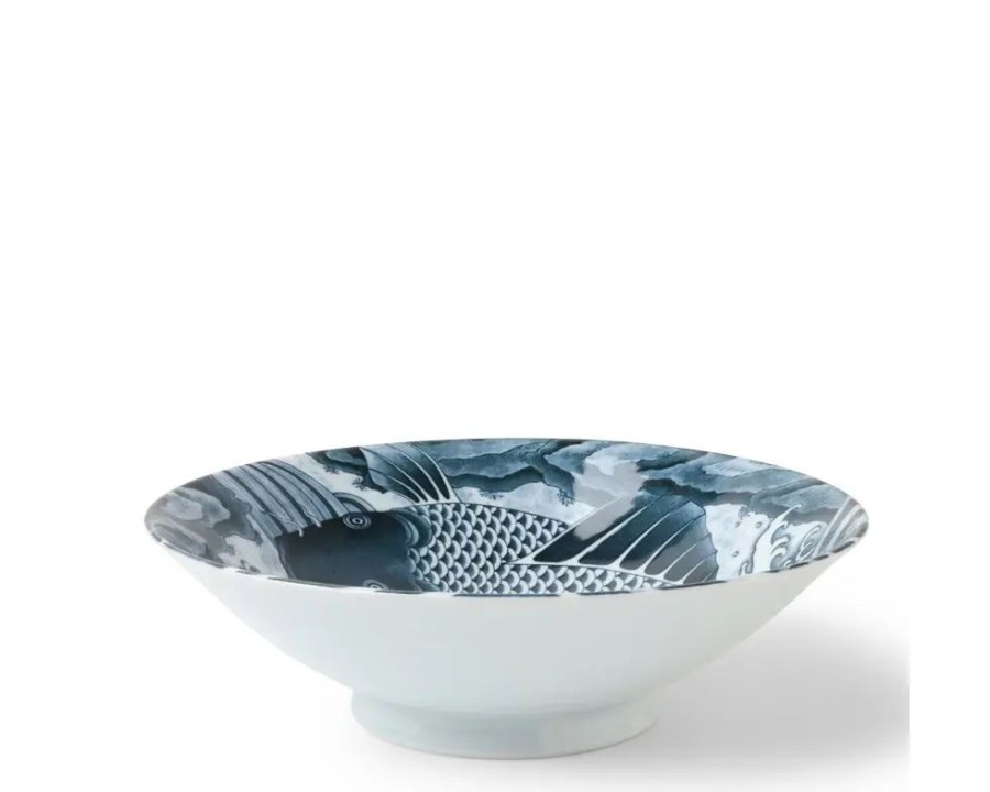 Miya Company Koi 10" Serving Bowl Gray | Mythical Creatures