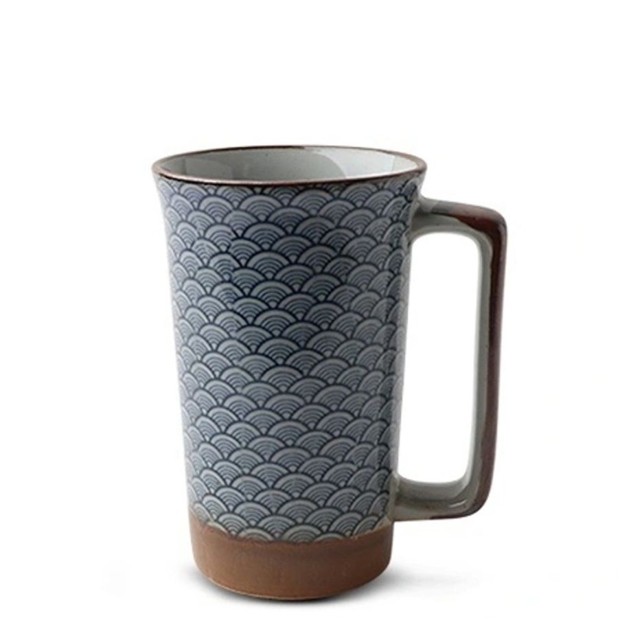 Miya Company Blue Vintage Waves 10 Oz. Mug | Mugs