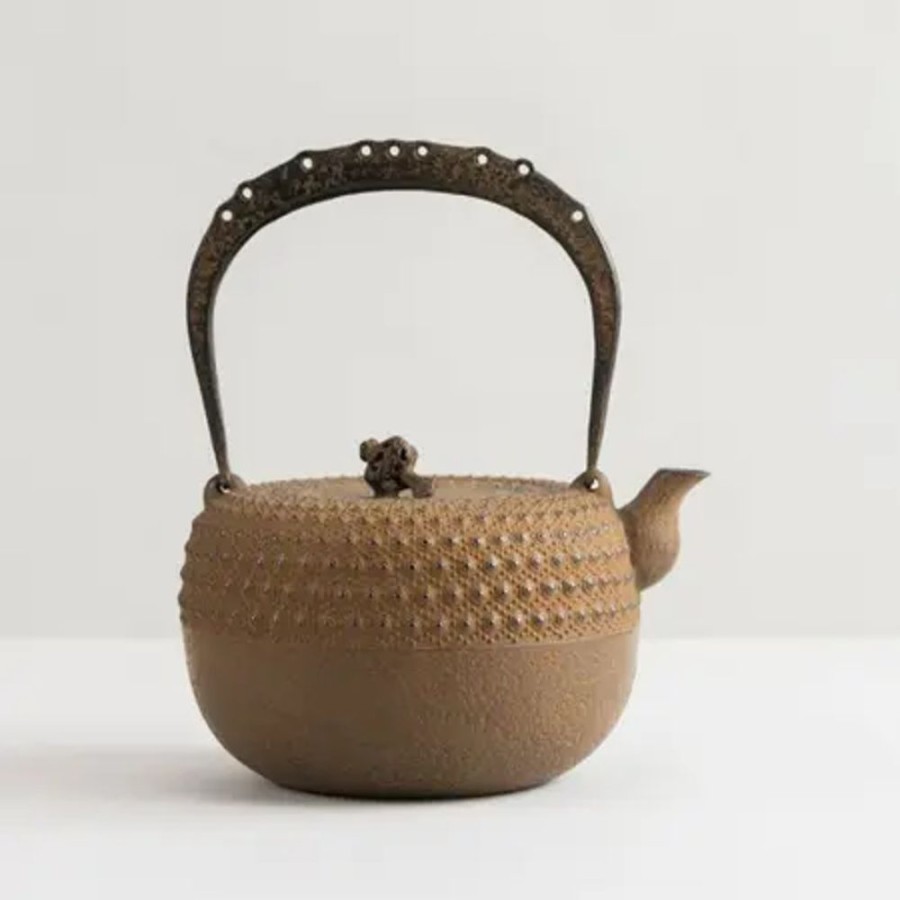 Miya Company Iwachu Kettle Tetsubin Gravel Turtleshell Brown | Teapots - Cast Iron