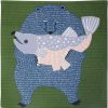 Miya Company Furoshiki Bear Fish 41" Sq. | Furoshiki & Tenugui