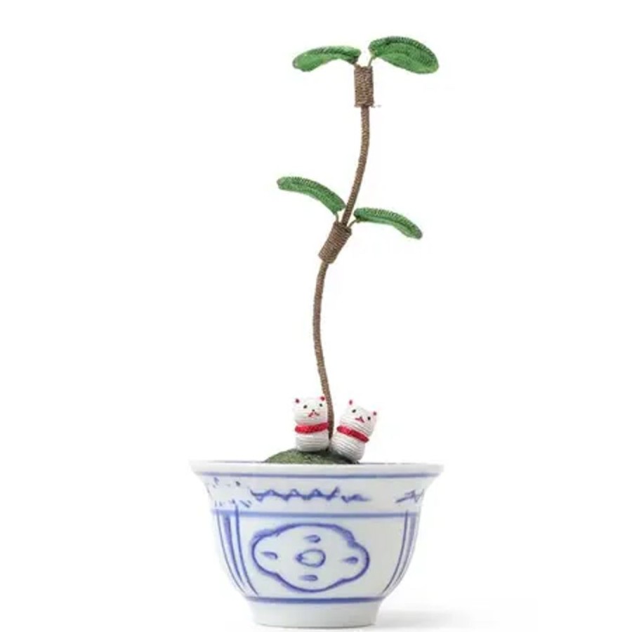 Miya Company Figurine Potted Plant Fortune Cats | Figurines