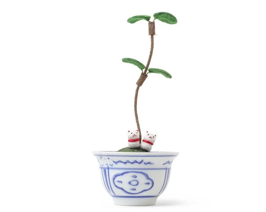 Miya Company Figurine Potted Plant Fortune Cats | Figurines