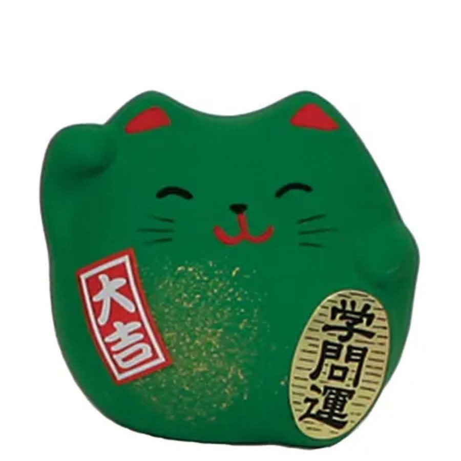 Miya Company Feng Shui Cat 2.25" - Green | Figurines