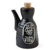 Miya Company Shoyu 6 Oz. Sauce Pot With Cork - Black | Sauce Pots