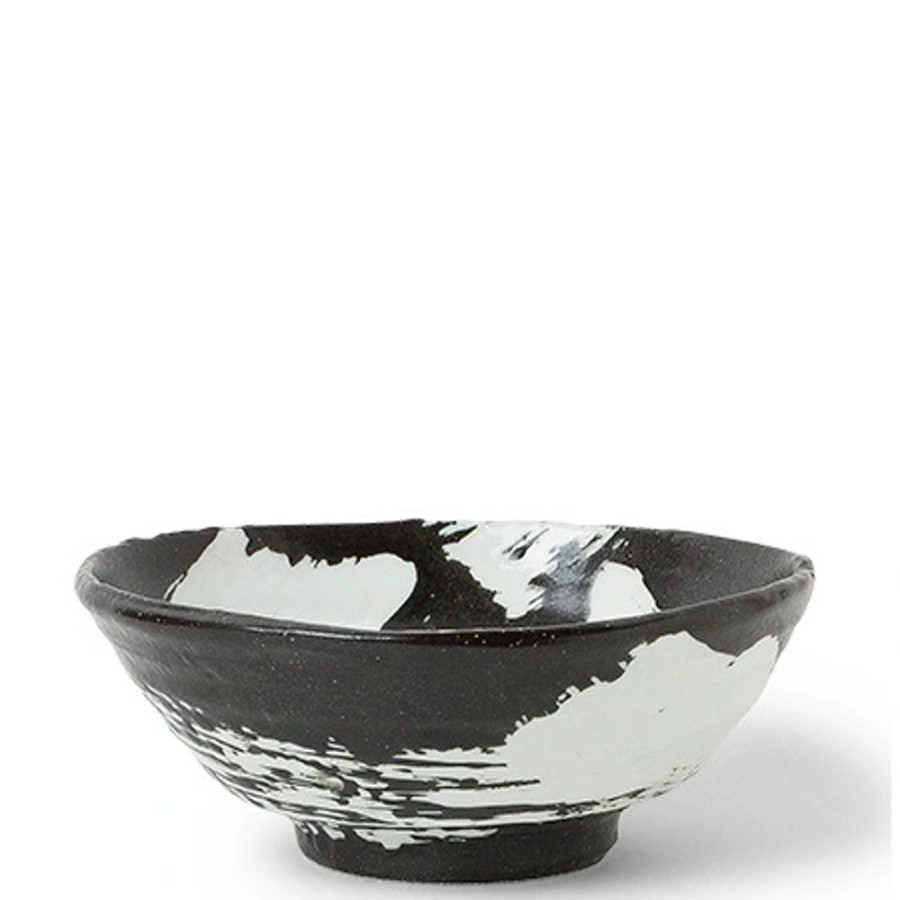 Miya Company White Brush Stroke 8" Bowl | Ramen Bowls