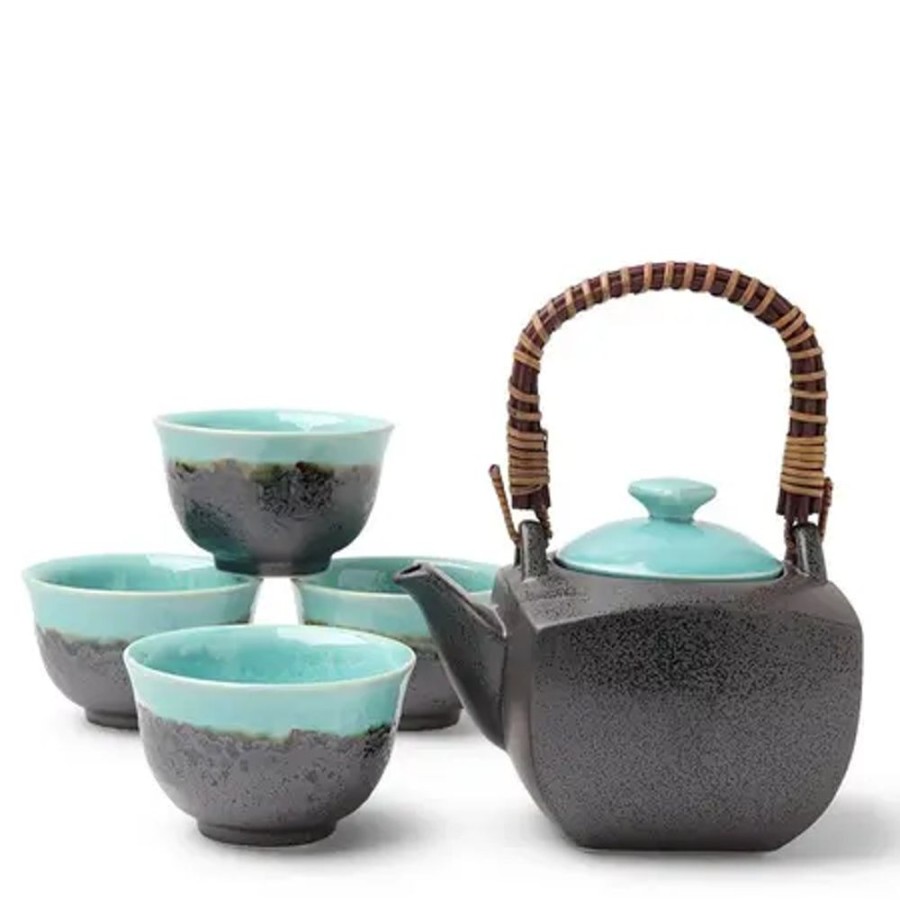 Miya Company Tea Set Turquoise Sky Square | Tea Sets - Ceramic