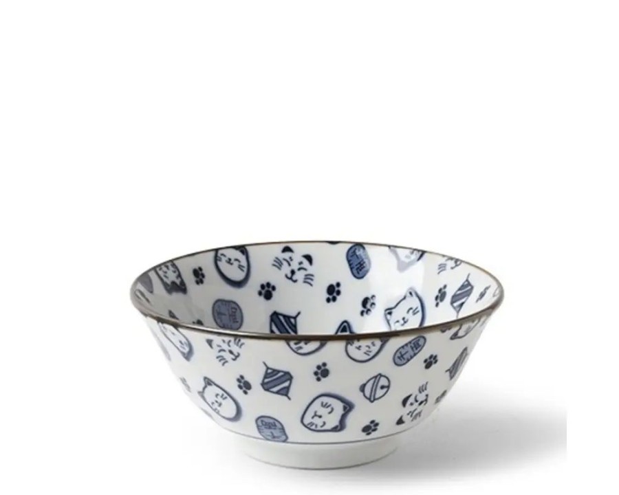 Miya Company Maneki Neko Blue 5.75" Bowl | Bowls