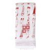 Miya Company Tea Towel - Red Cats | Cats