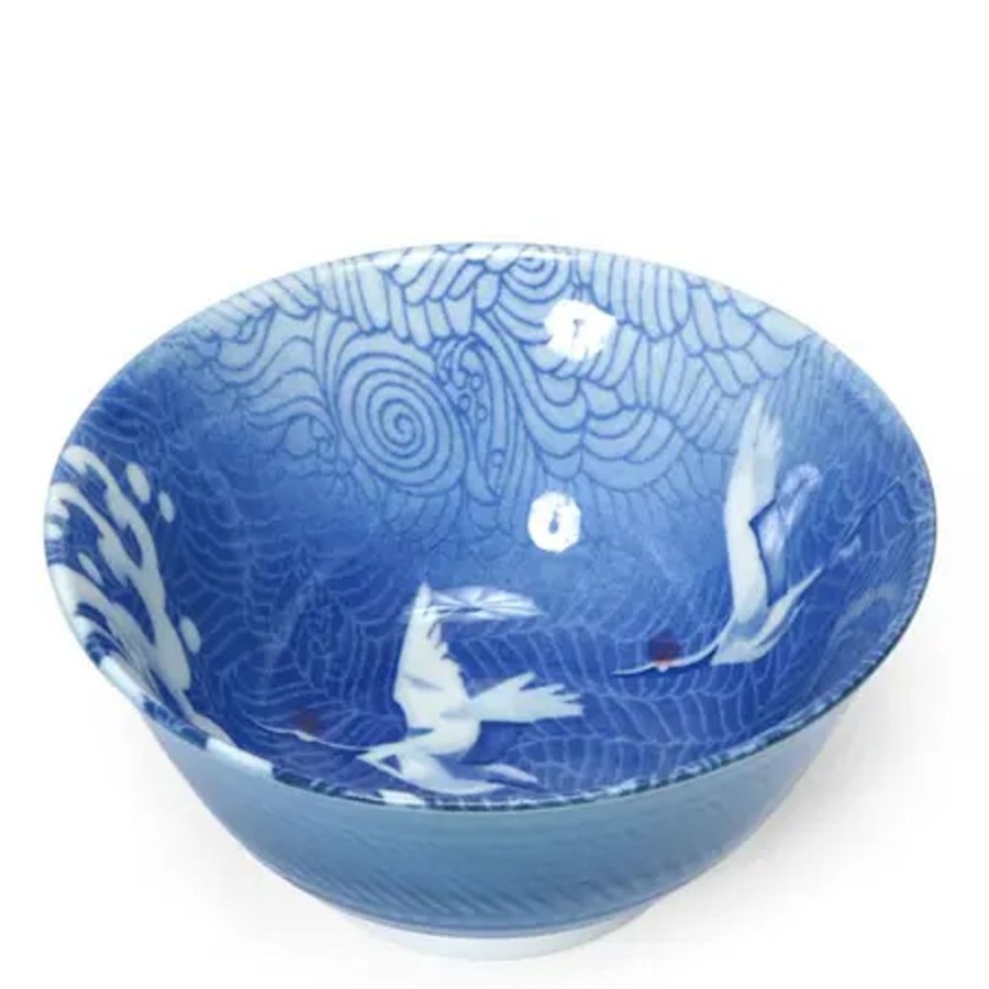 Miya Company Blue Cranes 6" Bowl | Medium Bowls